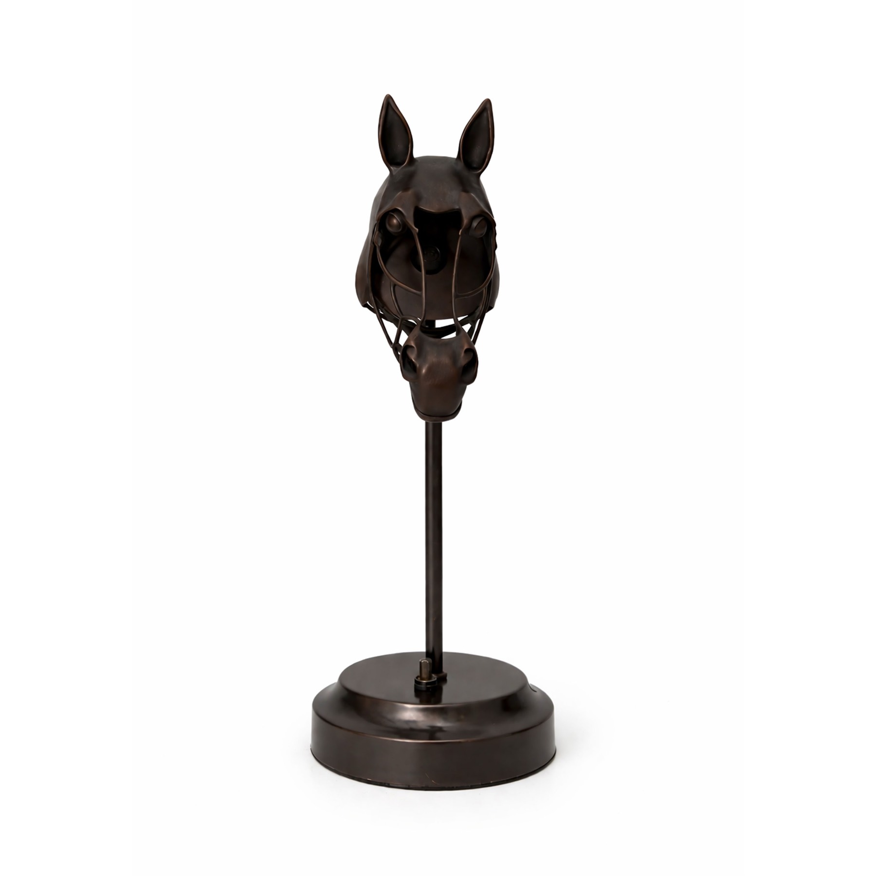 Bronze Horse Head Table Lamp