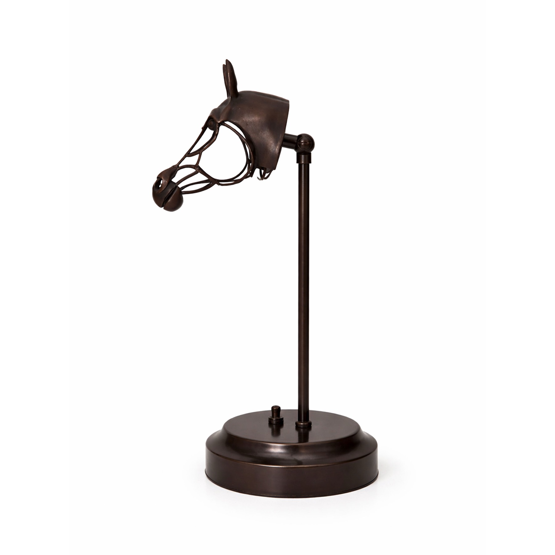 Bronze Horse Head Table Lamp — view 2