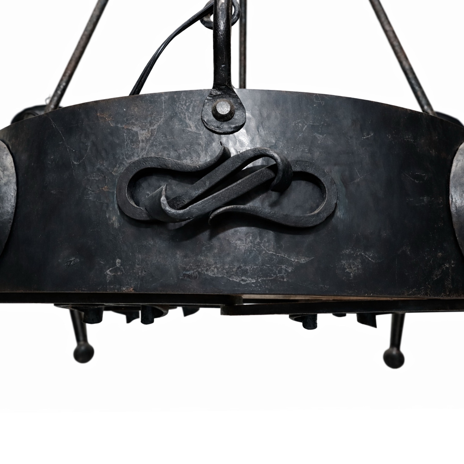 Wrought Iron Mica Chandelier — view 4